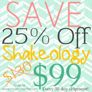 Save 25% off Shakeology